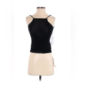 Reformation NWT Dulce Open Knit Tank Black size XS